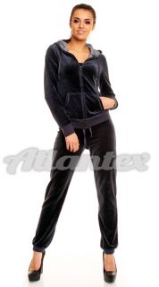 Dres welurowy granat Dres welurowy granat