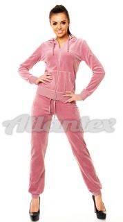 Dres welurowy brudny róż Dres welurowy brudny róż