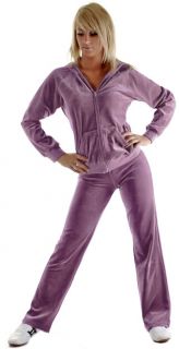 Dres welurowy damski jasna śliwka Dres welurowy damski jasna śliwka