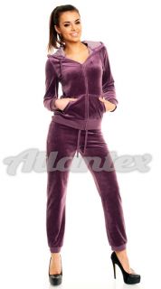 Dres welurowy jasna śliwka Dres welurowy jasna śliwka