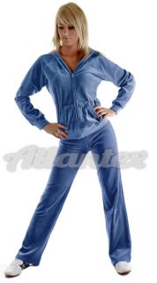 Dres welurowy damski niebieski Dres welurowy damski niebieski